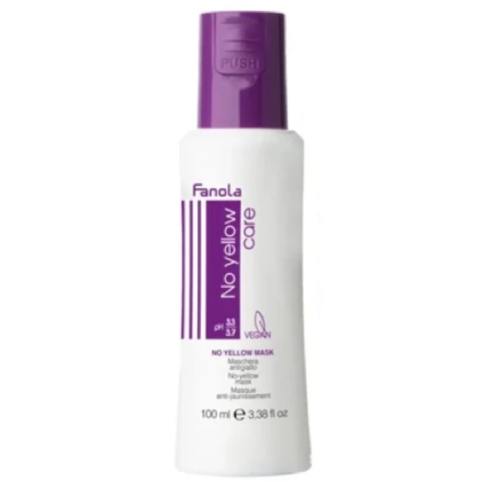 NEW [Fanola] No Yellow Mask 100 ml - Neutralize unwanted yellow/brassy tones!